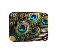 YYHWHJDE Peacock Feathers Printing Portable Laptop Sleeve Case 12 inch Shockproof Bag for Men and Women Business Travel, and Office Daily Use