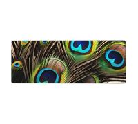 YYHWHJDE Peacock Feathers Prints Extra Large Mouse pad Mousepad 12x31.5in for Office Gaming Learning