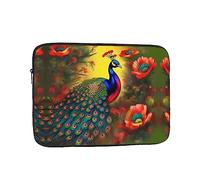 YYHWHJDE Peacock Flowers Prints Protective Shockproof Portable Laptop Sleeve Case 10 inch for Men and Women Business Travel, and Office Daily Use