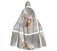 YYHWHJDE Pearls In The Waves Picture Halloween Adult Hooded Cape Cloak No Zipper, Comfortable For Costume Parties