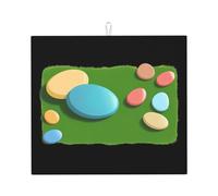 YYHWHJDE Pebbles On The Grassland Printed Kitchen Absorbent pad, Super Absorbent Microfiber, Oversized Anti Slip