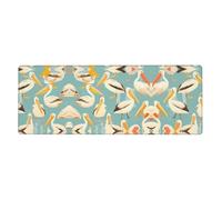 YYHWHJDE Pelicans Art Print Picture Extra Large Mouse Pad, Computer Office Anti Slip Gaming Keyboard Thickened Version 12x31.5in