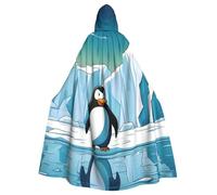 YYHWHJDE Penguin Antarctica Ice Picture Halloween Adult Hooded Cloak for Role-Playing, Costumes, and Theme Parties
