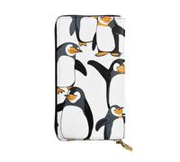 YYHWHJDE Penguin Dabbing Printed Quality Leather Long Clutch Wallet Designed for Fashion Girls and Women Stylish 7.48 x 4.13 in