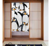 YYHWHJDE penguin dabbing Prints Door curtain partition splicing privacy protection suitable for kitchen, bathroom, room 34x56in