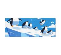 YYHWHJDE Penguins On The Iceberg Picture Extra Large Mouse Pad, Computer Office Anti Slip Gaming Keyboard Thickened Version 12x31.5in