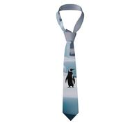 YYHWHJDE Penguins On The Iceberg Picture Men's Necktie - Soft and Durable Polyester Fiber Tie for Business and Special Occasions