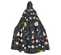 YYHWHJDE physics print Pattern Halloween Adult Hooded Cloak for various party and carnival settings