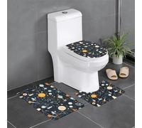 YYHWHJDE Physics Print Picture Three Piece Set of Bathroom Floor mats, Bathroom Shower mats, Anti Slip Quick Drying