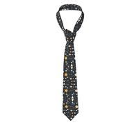 YYHWHJDE physics print Prints Men's Necktie - Quality Polyester Fiber Tie for Business, Daily Life, and Special Occasions, Black, One Size, Black, One size