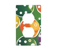YYHWHJDE Pickleball Balls Colors Pattern Picture Double Socket Wall Panel Electrical Socket Cover Plate is Shatter Resistant and Durable 4.5x2.76in