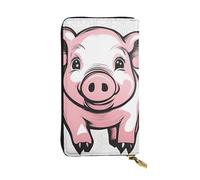 YYHWHJDE Pig Background Picture Quality Leather Long Clutch Wallet Designed for Fashion Girls and Women Stylish 7.48 x 4.13 in