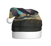 YYHWHJDE Pigeons under the rainbow Prints Christmas Hat for Adult for men and women clothing headband for festive occasions