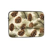 YYHWHJDE Pine Cone Border Prints Protective Shockproof Portable Laptop Sleeve Case 12 inch for Men and Women Business Travel, and Office Daily Use