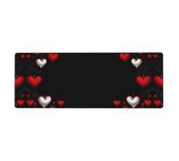 YYHWHJDE Pine Needle Tree Full Of Love Picture Extra Large Mouse Pad, Computer Office Anti Slip Gaming Keyboard Thickened Version 12x31.5in