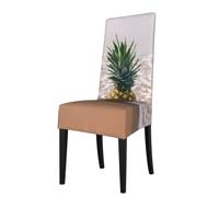 YYHWHJDE pineapple on beach Prints Dining Chair Throw Covers - Stretchable Slipcovers, Ideal for Renewing Furniture & Protecting from Kids & Pets!