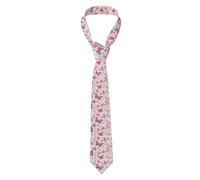YYHWHJDE pink butterfly Prints Men's tie classic style suit cravat suitable for holidays and work