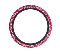 YYHWHJDE Pink Candy Prints Steering Wheel Cover - Quality Neoprene Auto Accessories for Comfortable Grip, Durable Protection, & Stylish Interior Enhancement