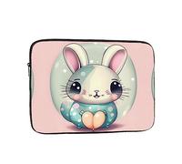 YYHWHJDE Pink Cartoon Bunny Prints Protective Shockproof Portable Laptop Sleeve Case 12 inch for Men and Women Business Travel, and Office Daily Use
