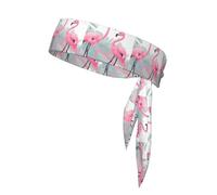 YYHWHJDE Pink Flamingo Pattern Sports headscarf, sweat absorbing and breathable, motion headband, double-sided kerchief