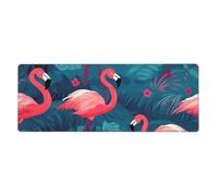 YYHWHJDE Pink Flamingo Prints Extra Large Mouse pad Mousepad 12x31.5in for Office Gaming Learning