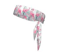 YYHWHJDE Pink Flamingo Prints Sports Double-Sided Headscarf for Women and Men Adjustable for All Head Circumferences