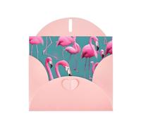 YYHWHJDE Pink Greeting Card A flock of flamingos Prints for Christmas, Children's Birthday, Valentine's Day, and Party Invitation