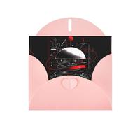 YYHWHJDE Pink Greeting Card An Arrow Through The Heart Pattern Perfect for Valentine's Day, Wedding Anniversary & Party Invitations