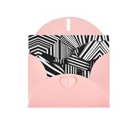 YYHWHJDE Pink Greeting Card Black and white geometric lines Pattern for Christmas, Children's Birthday, Valentine's Day, and Party Invitation