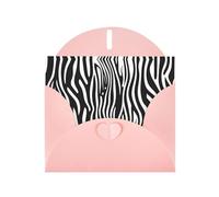 YYHWHJDE Pink Greeting Card black and white zebra stripes Pattern for Christmas, Children's Birthday, Valentine's Day, and Party Invitation