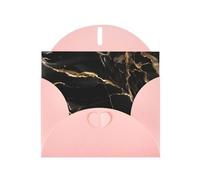 YYHWHJDE Pink Greeting Card Black Gold Marble Prints for Christmas, Children's Birthday, Valentine's Day, and Party Invitation