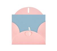 YYHWHJDE Pink Greeting Card Blue Sea Polar Bear Pattern for Christmas, Children's Birthday, Valentine's Day, and Party Invitation