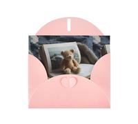 YYHWHJDE Pink Greeting Card Books on teddy bears Pattern for Christmas, Children's Birthday, Valentine's Day, and Party Invitation
