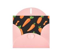 YYHWHJDE Pink Greeting Card Carrot Display Pattern Perfect for Valentine's Day, Wedding Anniversary & Party Invitations