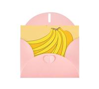 YYHWHJDE Pink Greeting Card cartoon banana Prints for Christmas, Children's Birthday, Valentine's Day, and Party Invitation