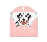 YYHWHJDE Pink Greeting Card Cartoon Dalmatian Prints for Christmas, Children's Birthday, Valentine's Day, and Party Invitation