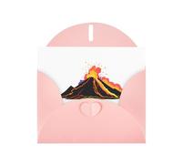 YYHWHJDE Pink Greeting Card Colorful volcano Pattern for Festive Birthday Party Invitation