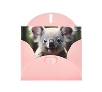 YYHWHJDE Pink Greeting Card Cute Koala Prints for Christmas, Children's Birthday, Valentine's Day, and Party Invitation