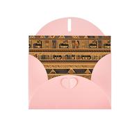 YYHWHJDE Pink Greeting Card Egyptian frescoes Prints for Christmas, Children's Birthday, Valentine's Day, and Party Invitation
