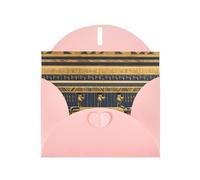 YYHWHJDE Pink Greeting Card Egyptian Pharaonic Frescoes Prints for Christmas, Children's Birthday, Valentine's Day, and Party Invitation