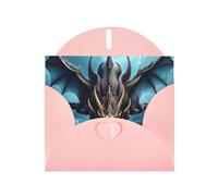 YYHWHJDE Pink Greeting Card Flying Dragon Prints for Christmas, Children's Birthday, Valentine's Day, and Party Invitation