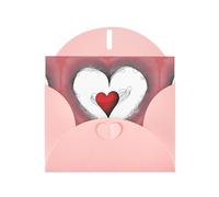 YYHWHJDE Pink Greeting Card Have A Loving Heart Pattern Perfect for Valentine's Day, Wedding Anniversary & Party Invitations
