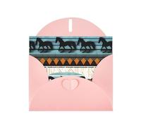 YYHWHJDE Pink Greeting Card Horse Stripes Pattern Pattern for Christmas, Children's Birthday, Valentine's Day, and Party Invitation