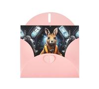 YYHWHJDE Pink Greeting Card Koala in the spaceship Pattern Perfect for Valentine's Day, Wedding Anniversary & Party Invitations
