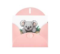 YYHWHJDE Pink Greeting Card Koala on Mud Pattern for Christmas, Children's Birthday, Valentine's Day, and Party Invitation