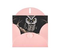 YYHWHJDE Pink Greeting Card Late Night Owl Prints for Christmas, Children's Birthday, Valentine's Day, and Party Invitation