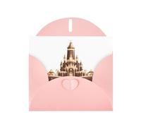 YYHWHJDE Pink Greeting Card Luxurious Chocolate Palace Pattern for Festive Birthday Party Invitation