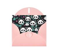 YYHWHJDE Pink Greeting Card Panda cute face Prints for Christmas, Children's Birthday, Valentine's Day, and Party Invitation
