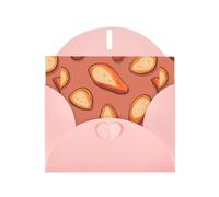 YYHWHJDE Pink Greeting Card Pure Background Papaya Pattern Perfect for Valentine's Day, Wedding Anniversary & Party Invitations