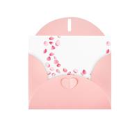 YYHWHJDE Pink Greeting Card Scattered Rose Petals Picture for Festive Birthday Party Invitation